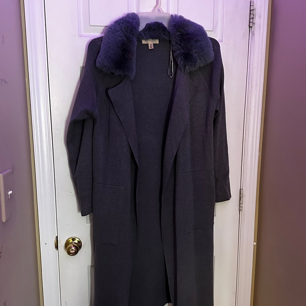 Fur Collar Cardigan